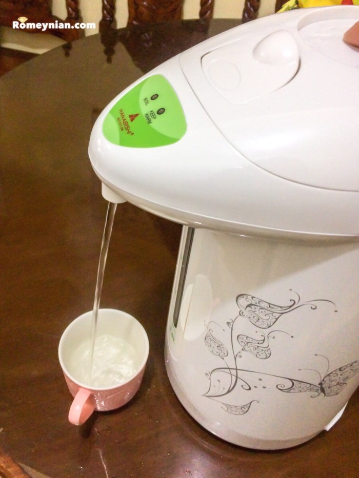 Hanabishi Electric Airpot, 3 liters, white